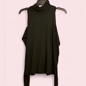 EARTHBOUND Black Ribbed Sleeveless Top